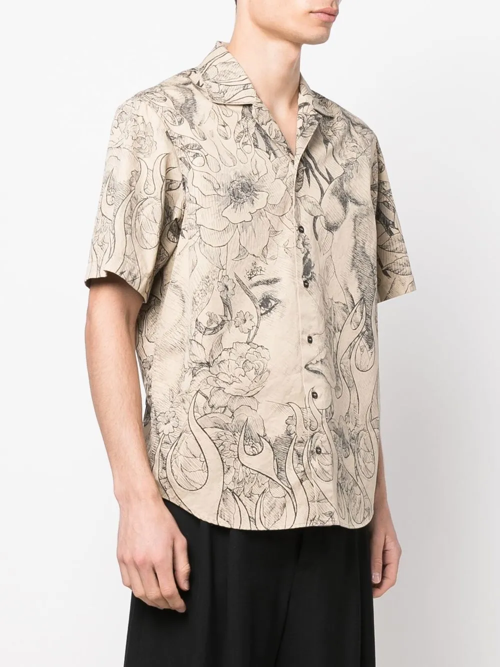  Dsquared2 Hemd Mit Grafischem Print   Nude 