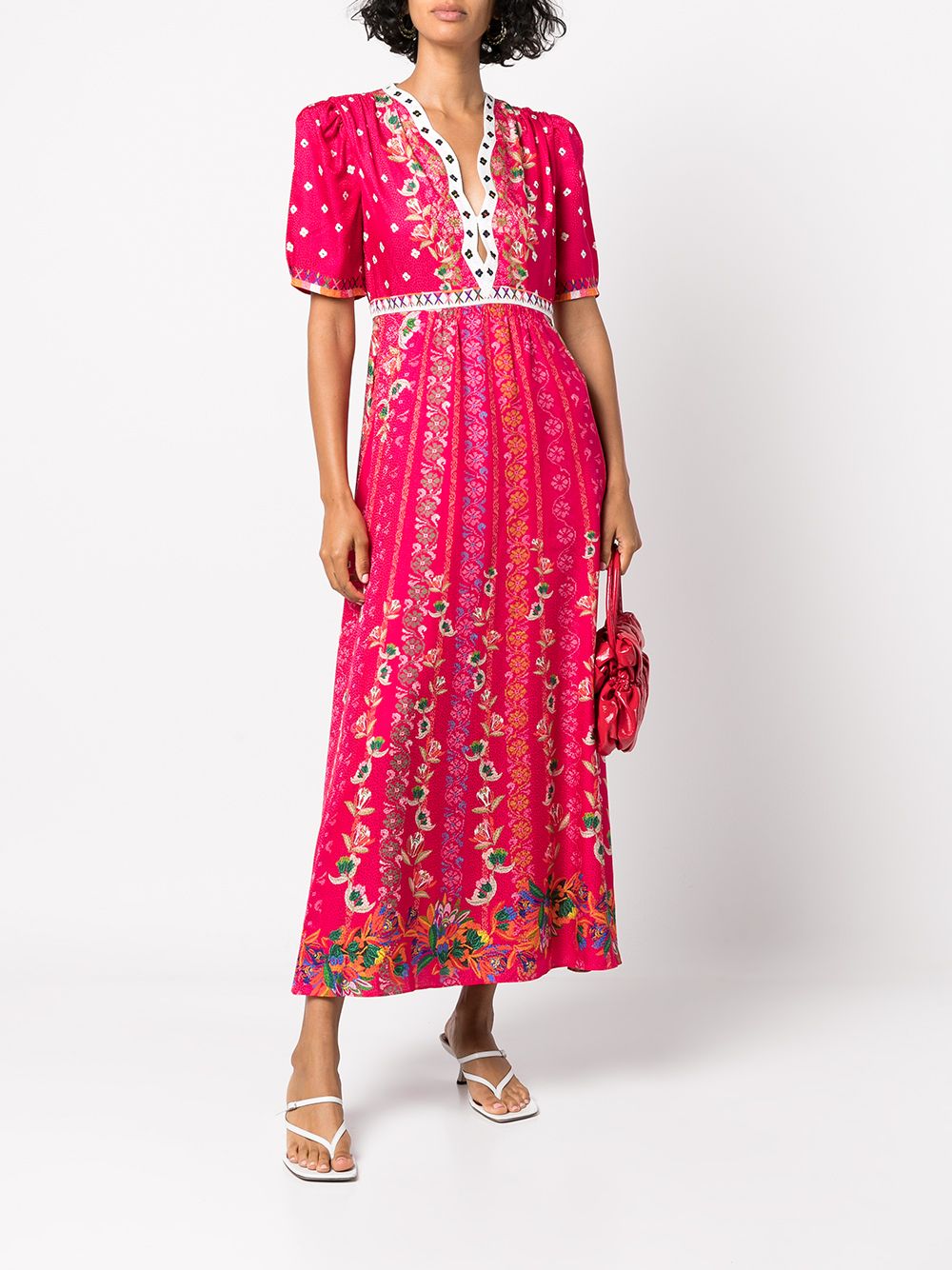 Saloni Tabitha Silk Maxi Dress - Farfetch