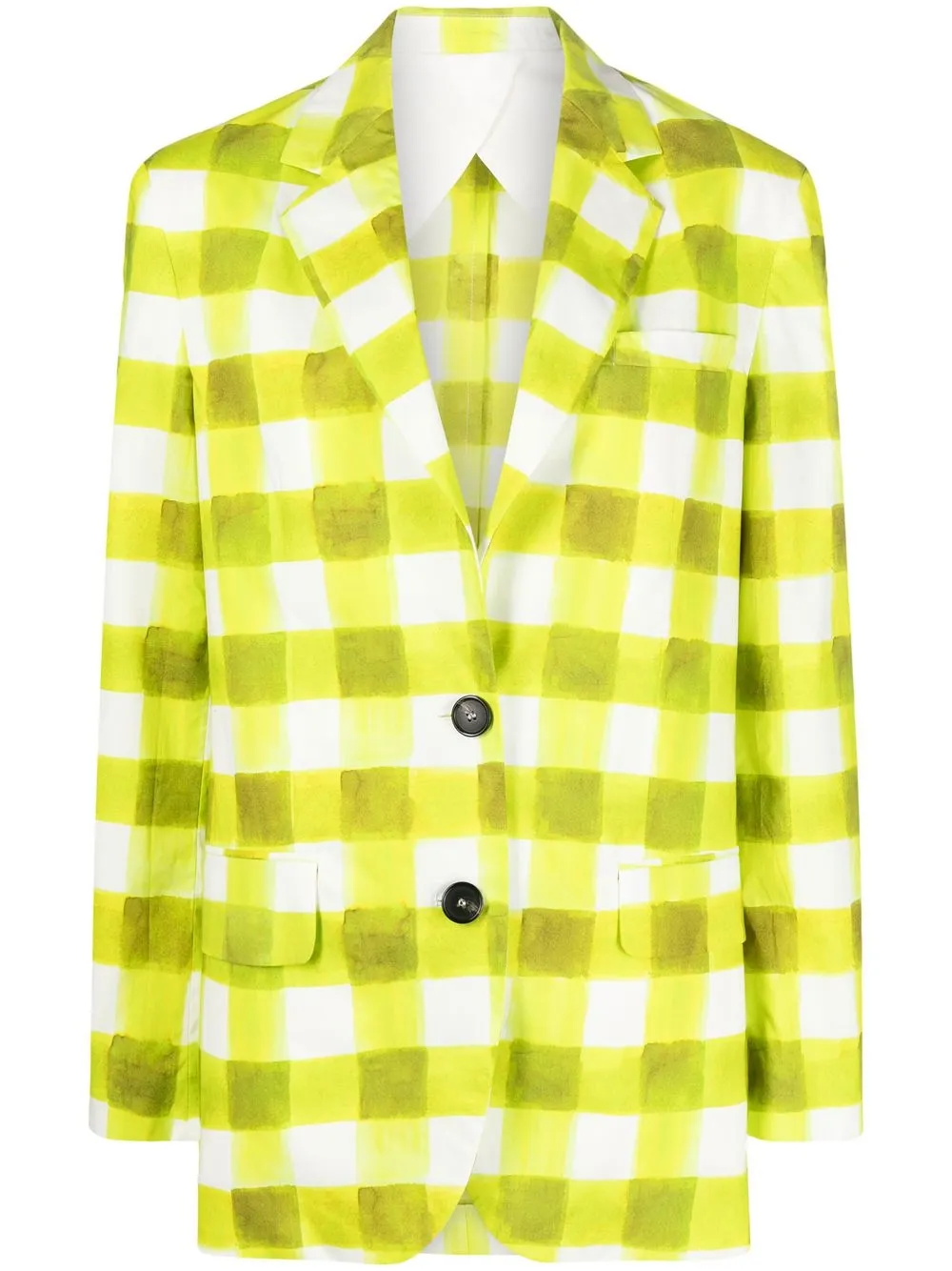 

MSGM blazer con motivo de cuadros gingham - Amarillo