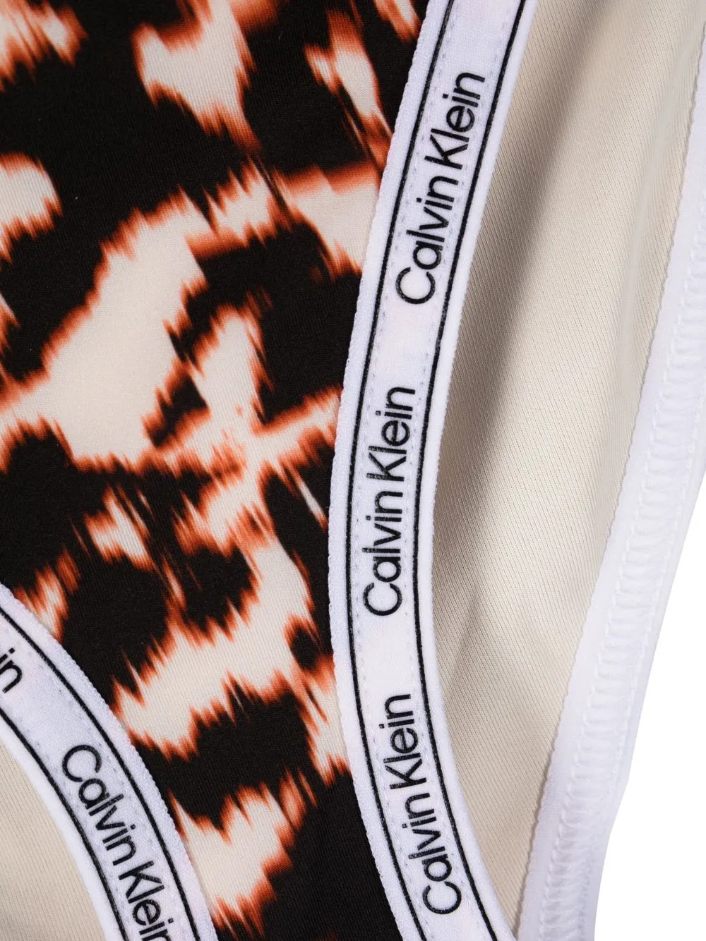 Calvin Klein Bikinislip met luipaardprint Beige