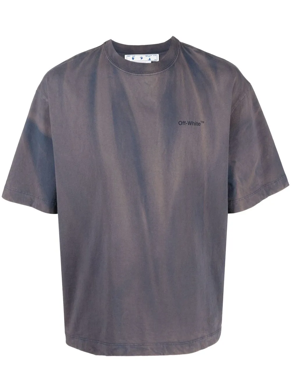 

Off-White playera con diseño de dos tonos - Gris