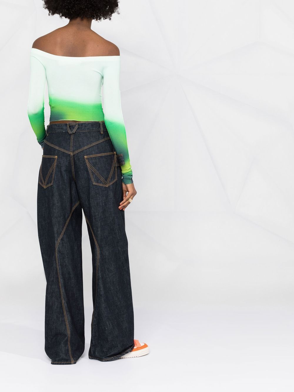 Off-White off-shoulder gradient style top Women