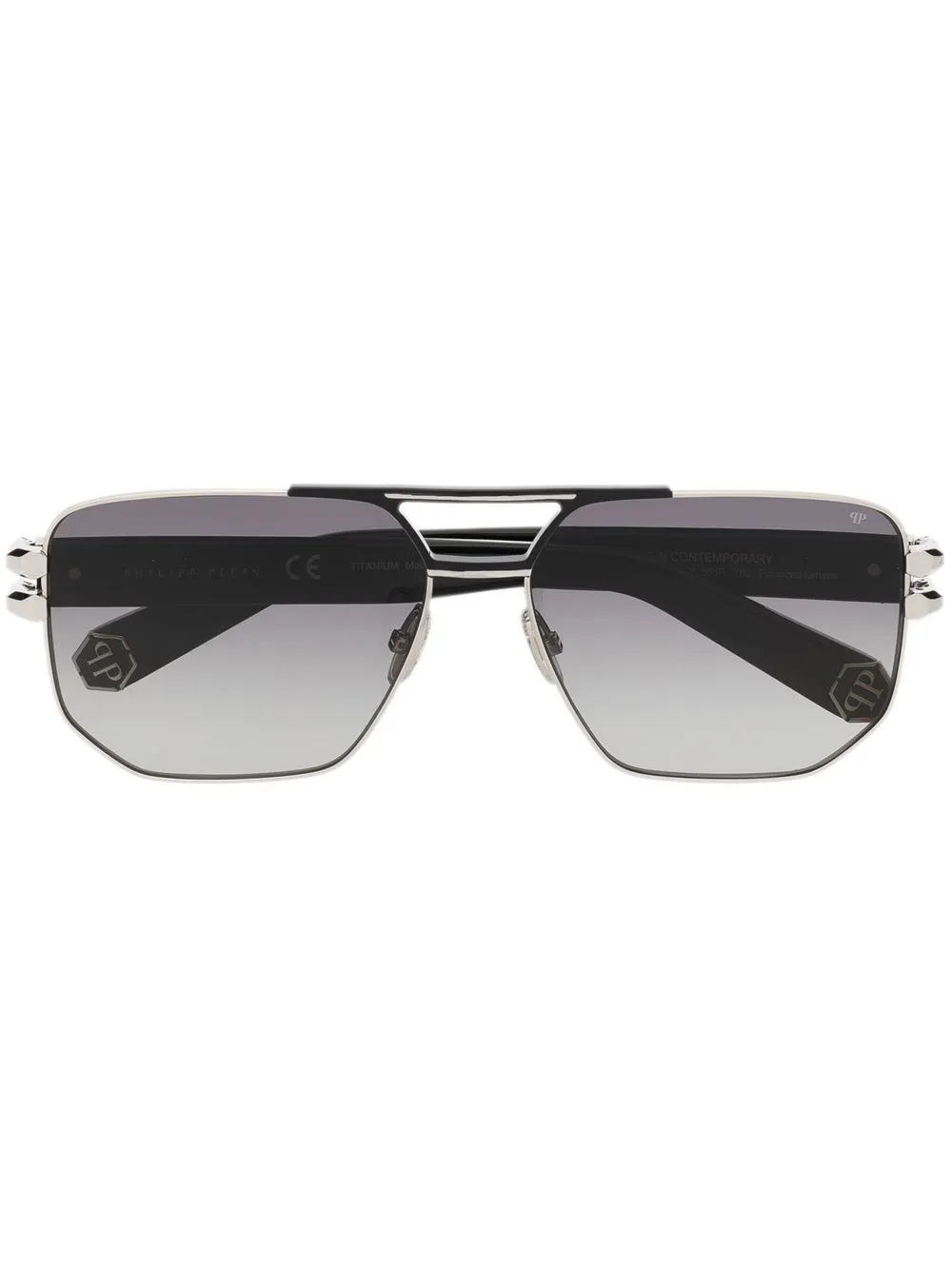 

Philipp Plein Eyewear lentes de sol con armazón cuadrada oversize - Negro