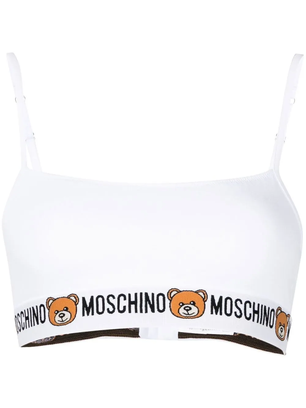 

Moschino bra deportivo con logo estampado - Blanco