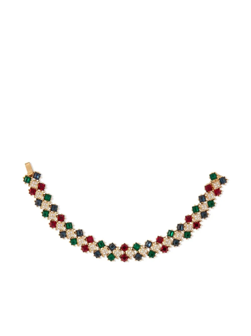 

Susan Caplan Vintage pulsera Attwood & Sawyer con aplique de piedra 1980 - Dorado