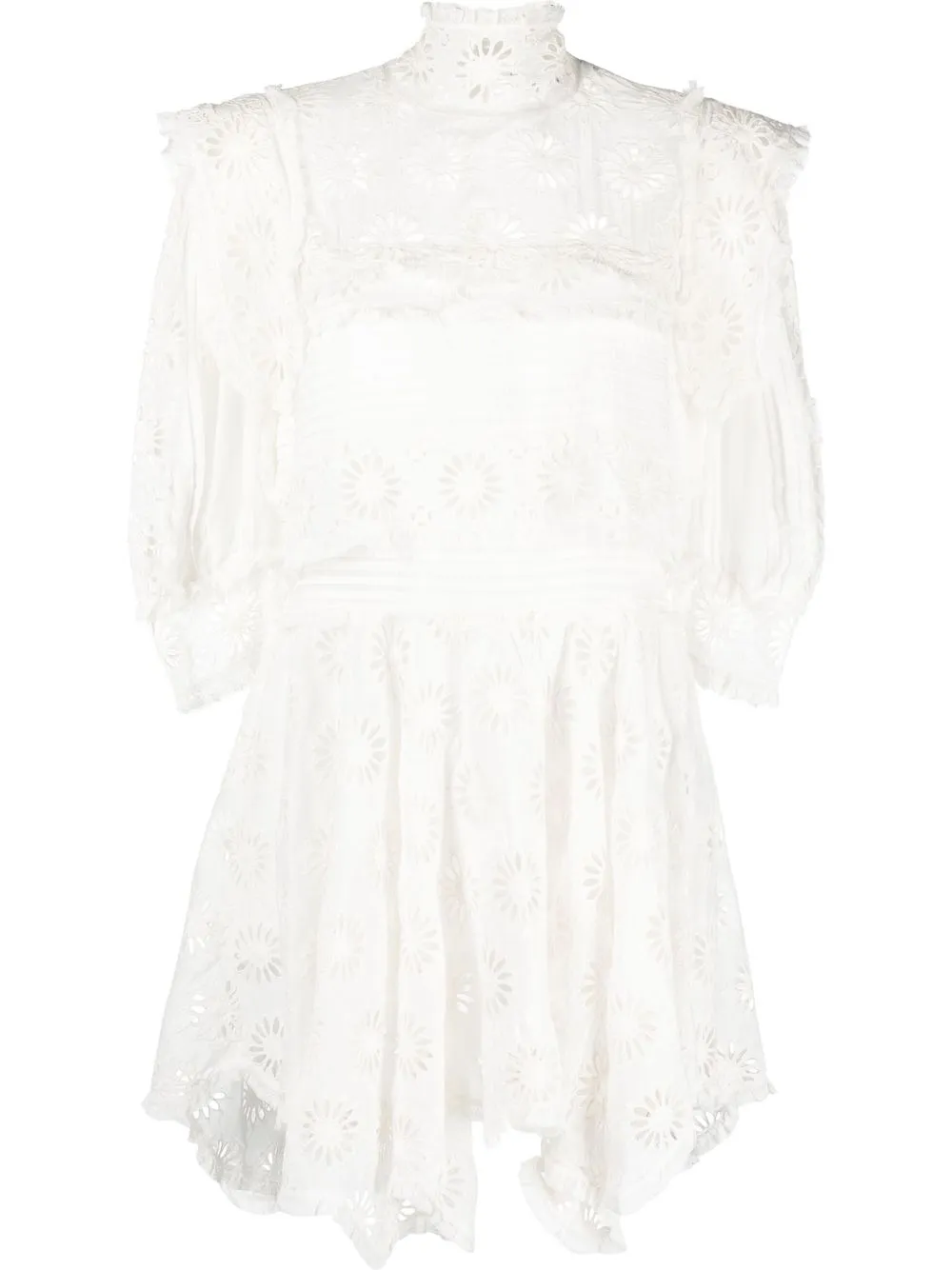 

Isabel Marant floral-embroidered asymmetric dress - White
