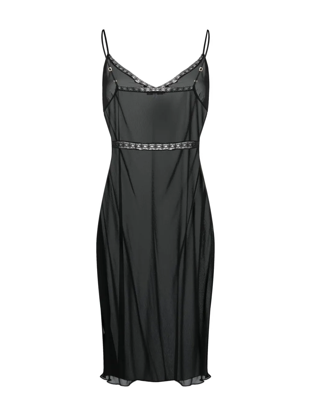 Patrizia Pepe vestido de noche midi con ribete de encaje transparente | Vestidos para dormir | Image 2