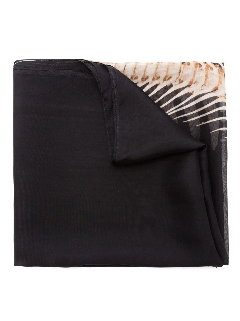 Osklen graphic-print silk scarf | Black | Image 1
