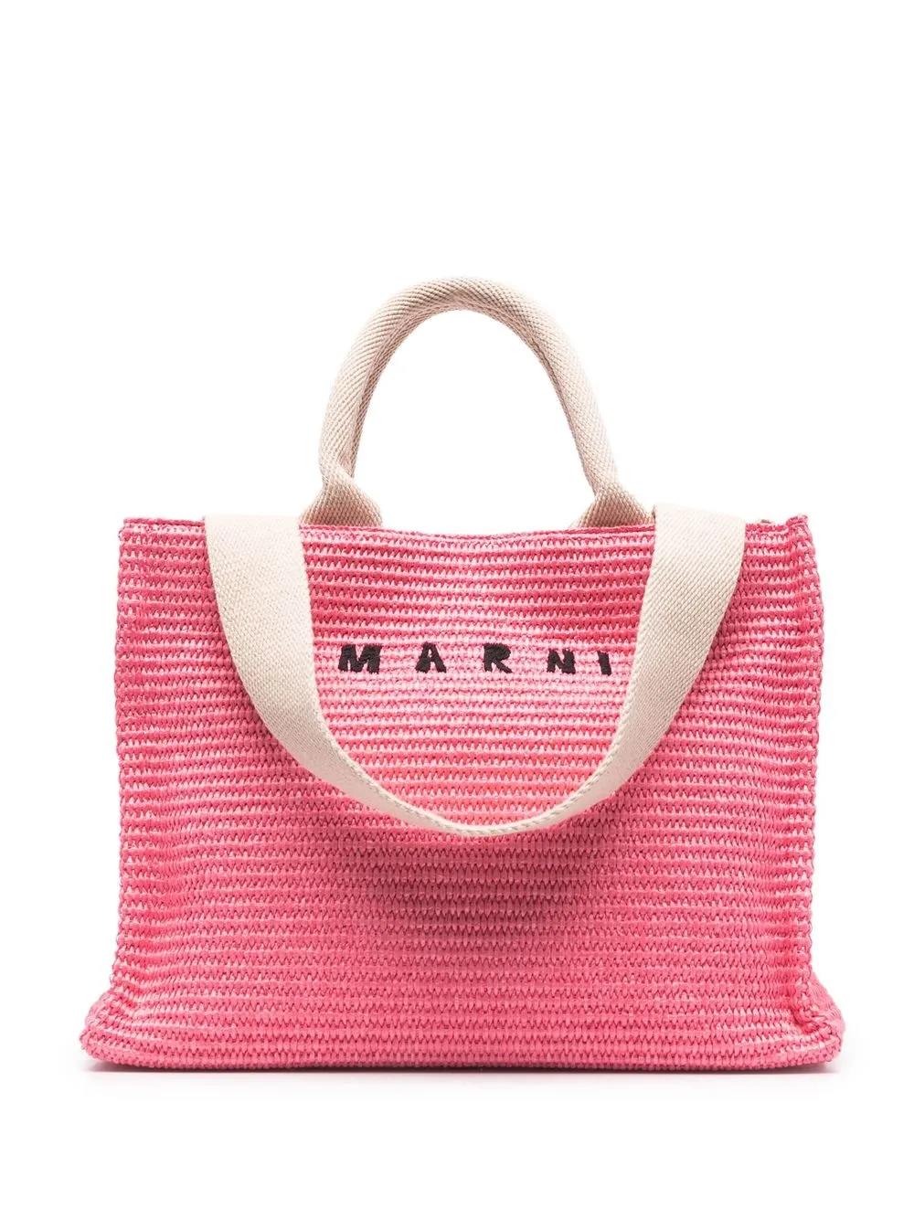 

Marni tote con asas y logo - Rosado