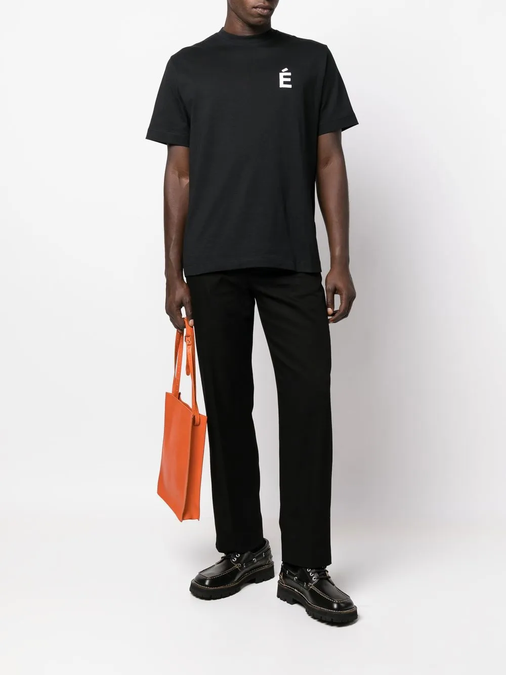 Etudes T-shirt met logoprint - Zwart