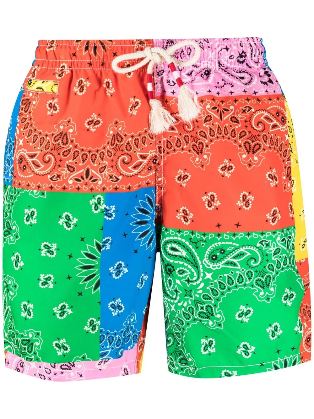 

MC2 Saint Barth shorts de playa con estampado de bandana - Naranja