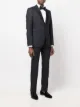 Emporio Armani jacquard contrast-lapel single-breasted suit