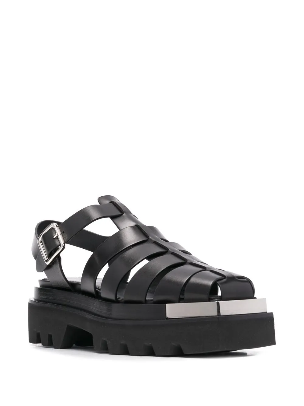 Peter Do Cage leren sandalen - Zwart