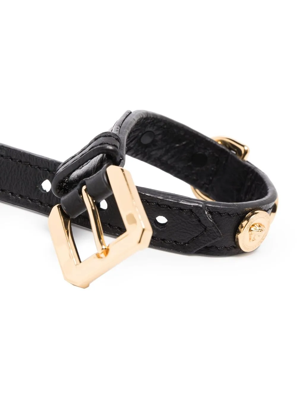 Versace Medusa Head Plaque Collar In Black