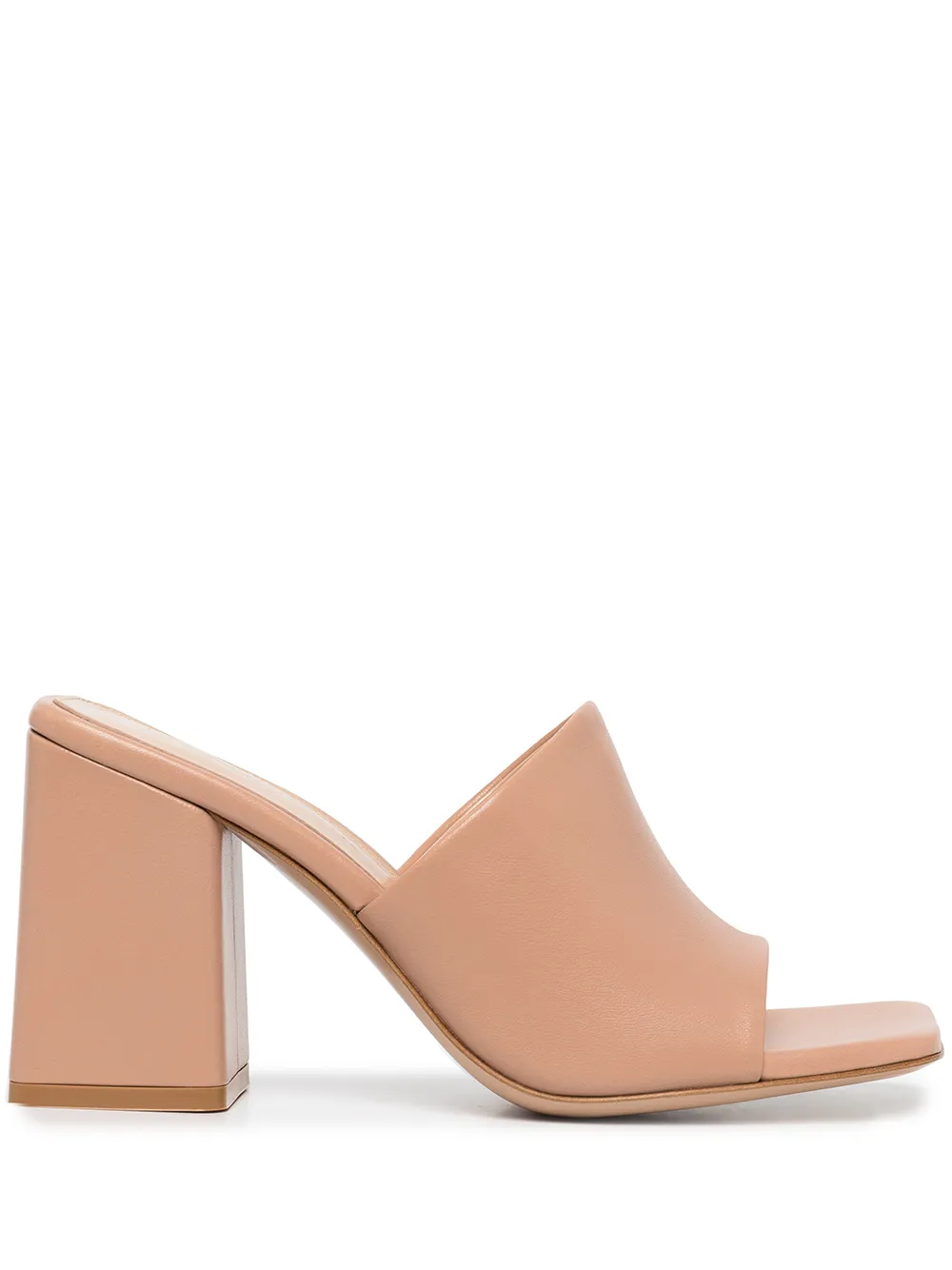 

Gianvito Rossi leather block heel 90mm mules - Pink