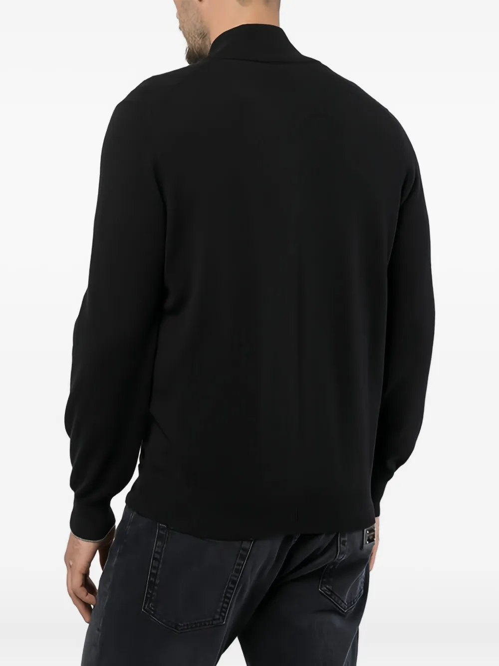 Brunello Cucinelli Zip-neck Cashmere Cardigan In Black