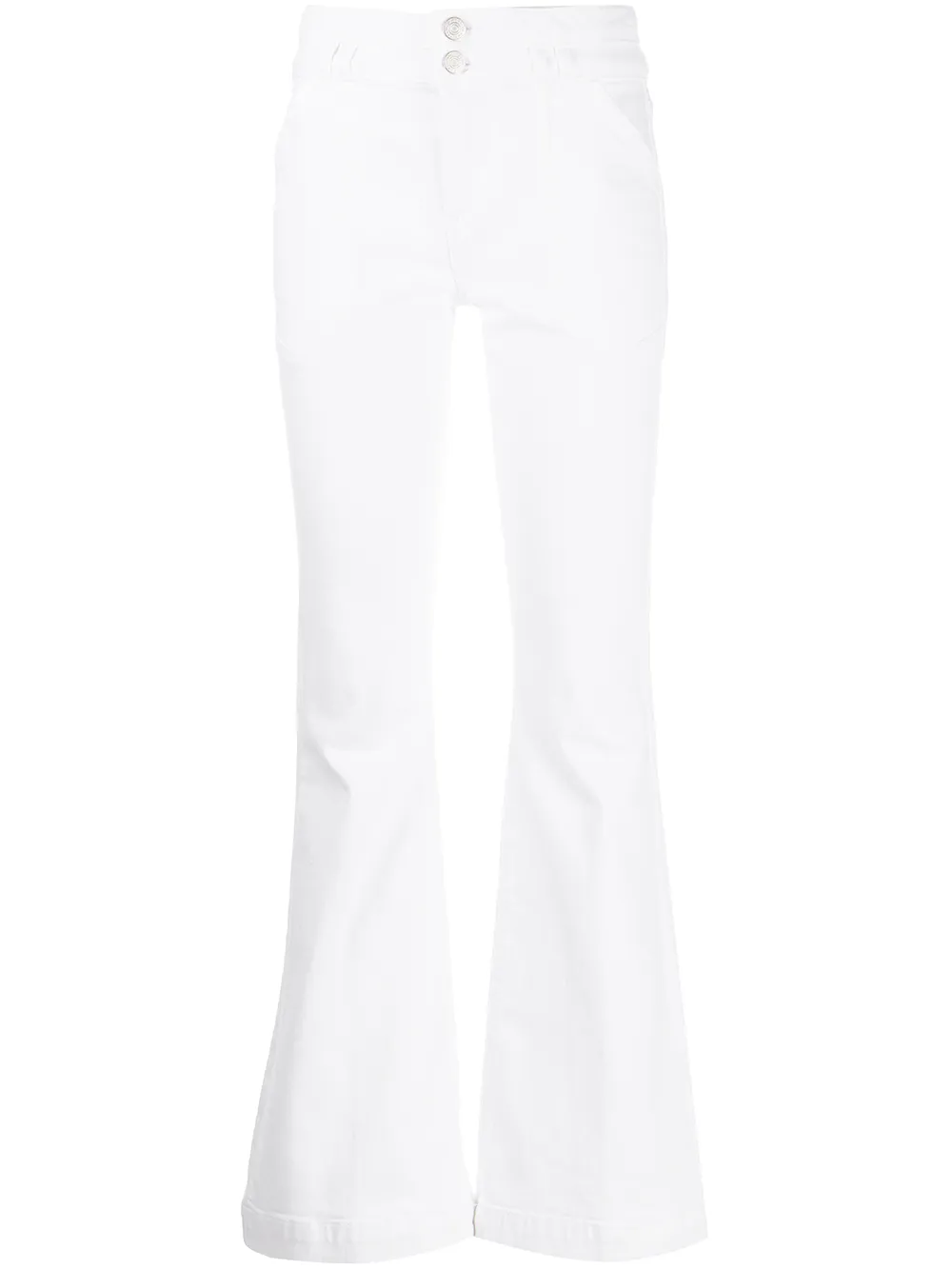 mid-rise flared leg jeans