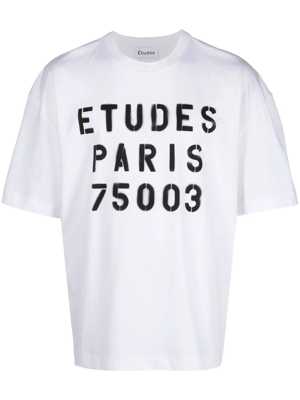 

Etudes playera oversize con logo estampado - Blanco