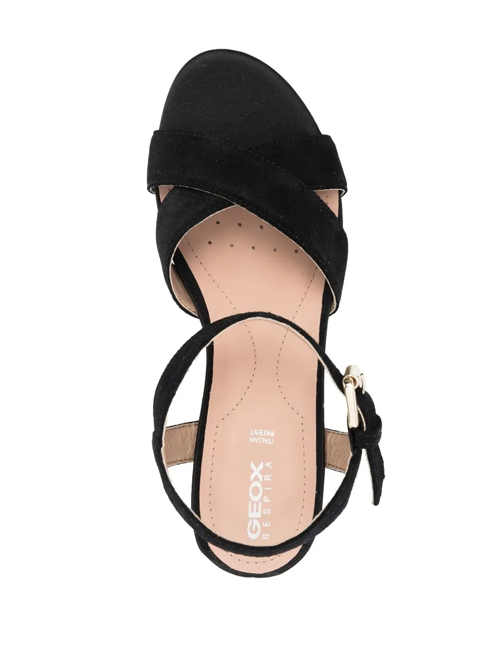 Geox Ischia Jute Wedge Sandals In Black
