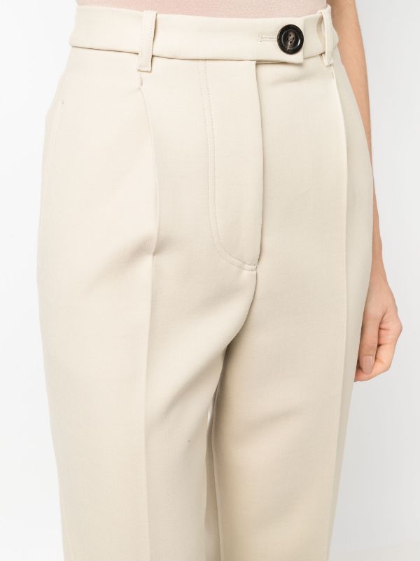 Farfetch Women Clothing Pants Formal Pants Neutrals High-waisted tailored trousers 