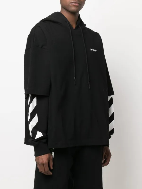 Off-White Diag Layered Hoodie - Farfetch