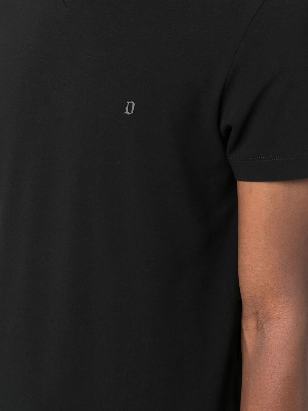 DONDUP T-shirt met V-hals Zwart