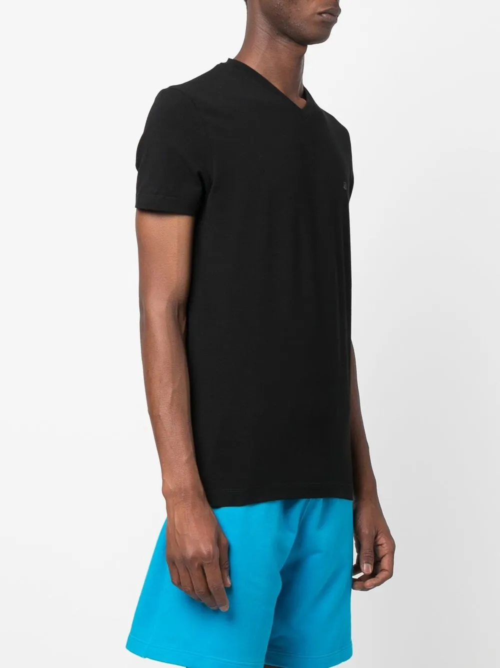 DONDUP T-shirt met V-hals Zwart