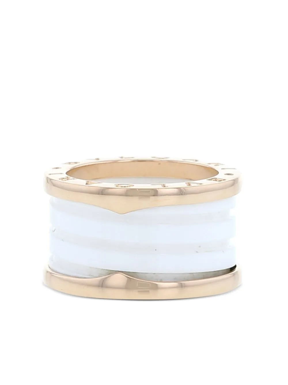 

Bvlgari Pre-Owned rose gold ceramic B.Zero1 ring - Pink