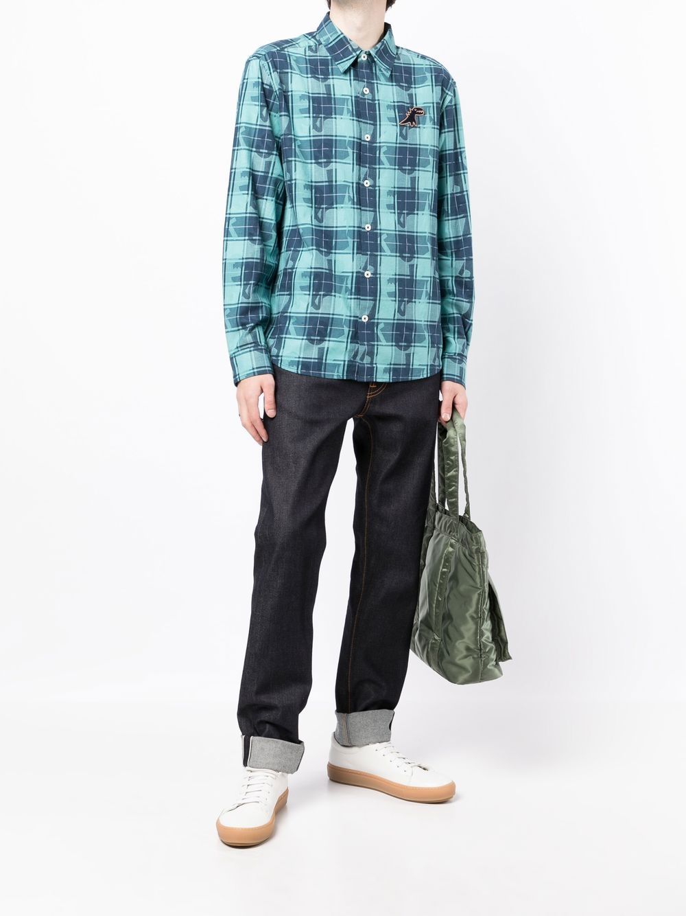 SPORT b. By Agnès b. Dino Badge plaid-check Shirt - Farfetch