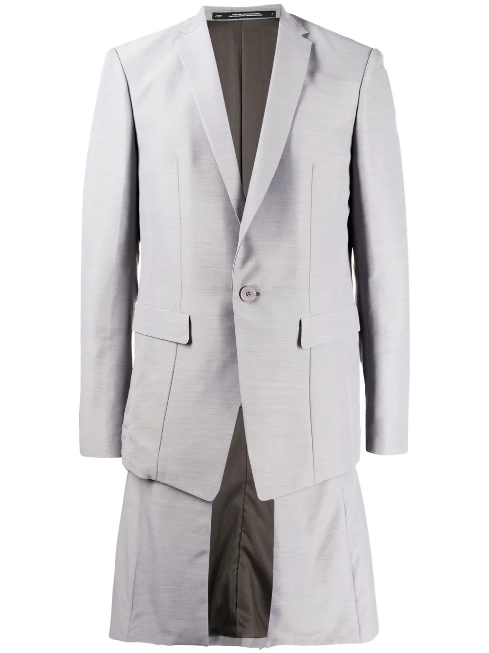 

Julius layered long-line blazer - Grey