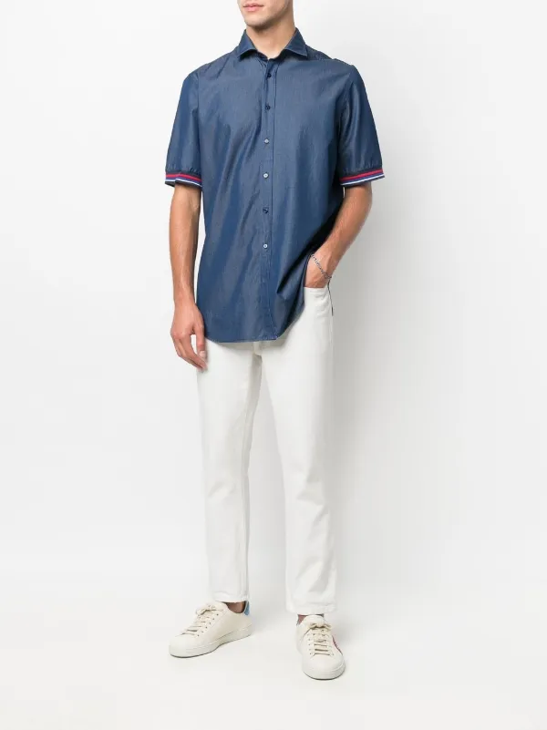Zilli Striped Cuff short-sleeve Shirt 