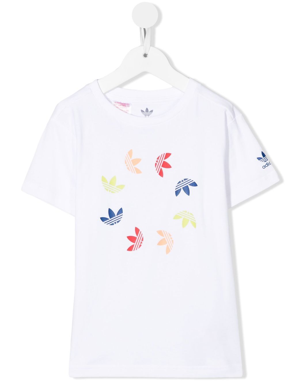 Adidas Originals Kids' Logo Print T-shirt In White