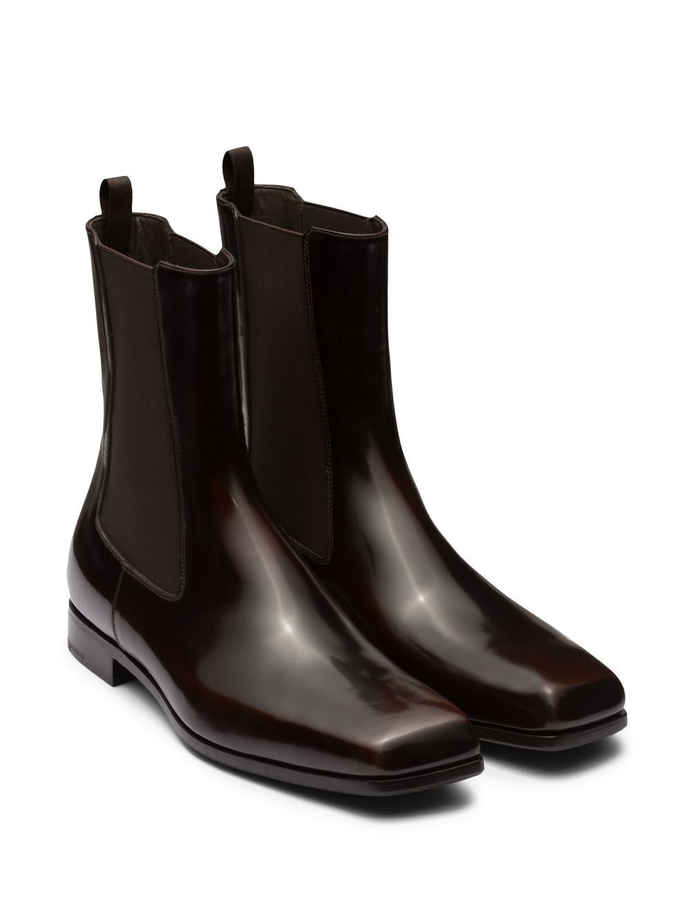 Prada Leren Chelsea boots - Bruin