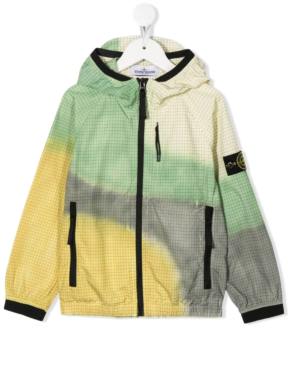 

Stone Island Junior chamarra teñida con capucha - Amarillo