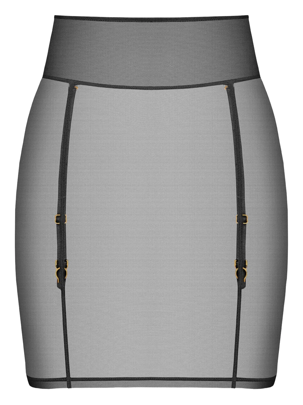 Maison Close L'Amoureuse シアーメッシュ コルセット - ブラック Maison Close L'Amoureuse シアーメッシュ コルセット - ブラック