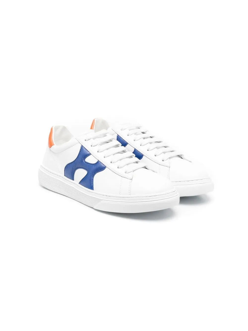 

Hogan Kids tenis bajos con parche del logo - Blanco