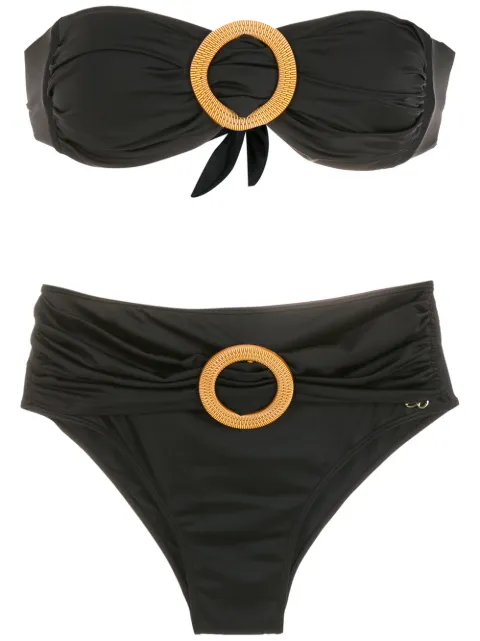 Brigitte ring-detail bandeau bikini set 