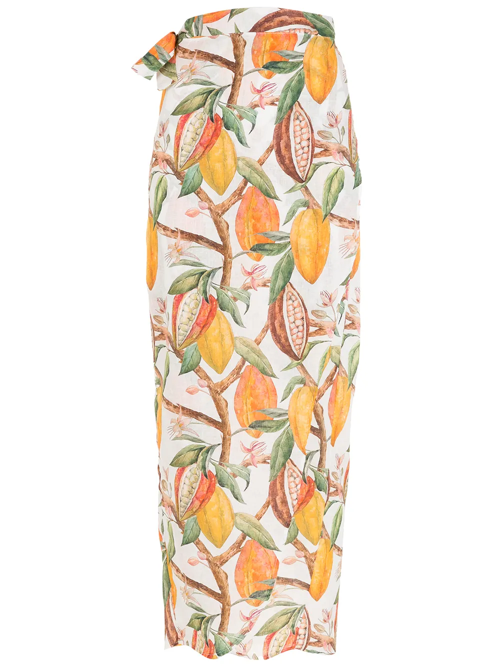 

Brigitte cacau-tree tie-fastening skirt - Neutrals