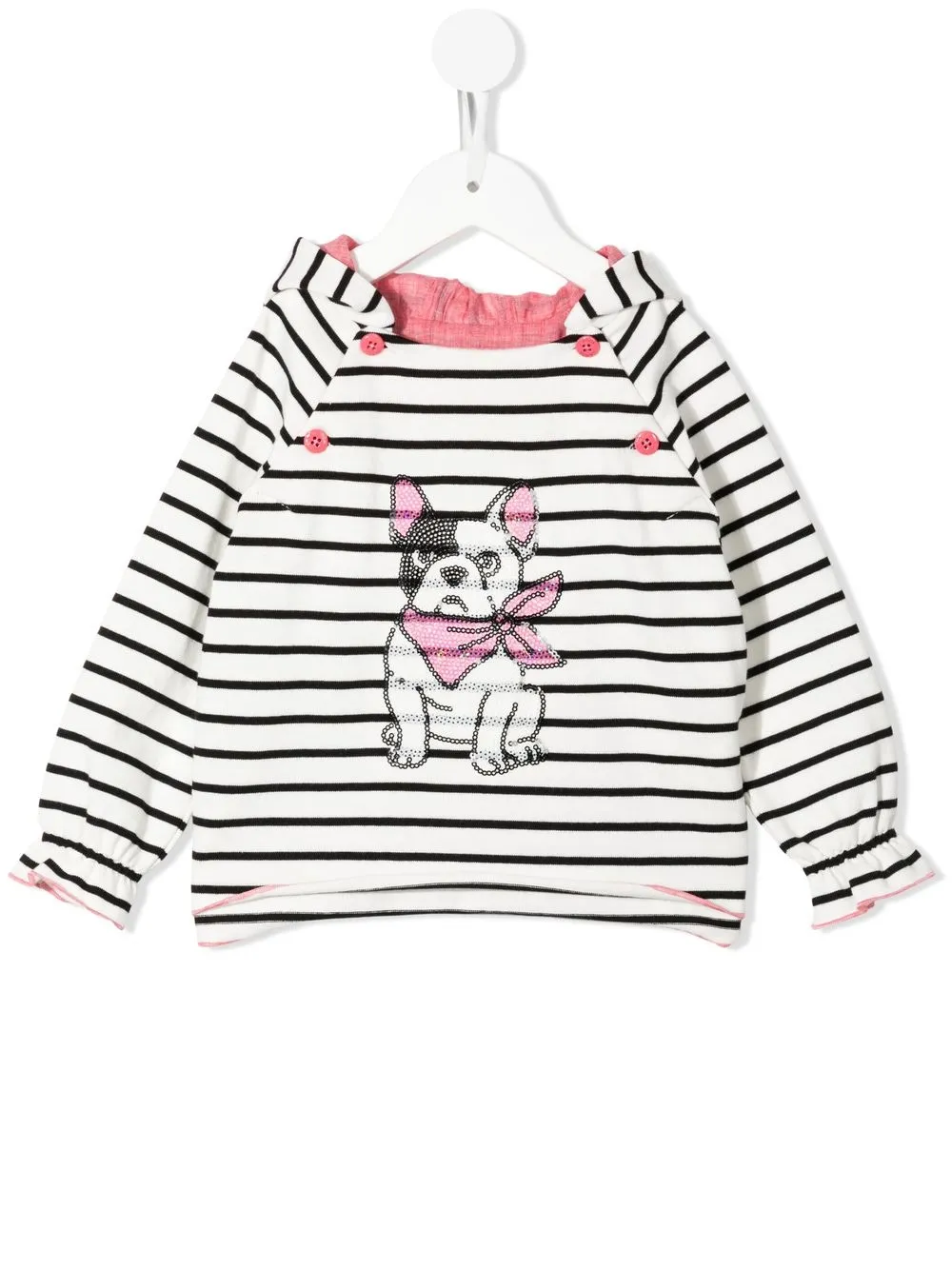 

NANOS hoodie con perro estampado - Blanco