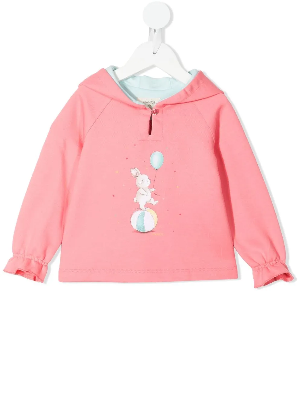 

NANOS hoodie con conejo estampado - Rosado