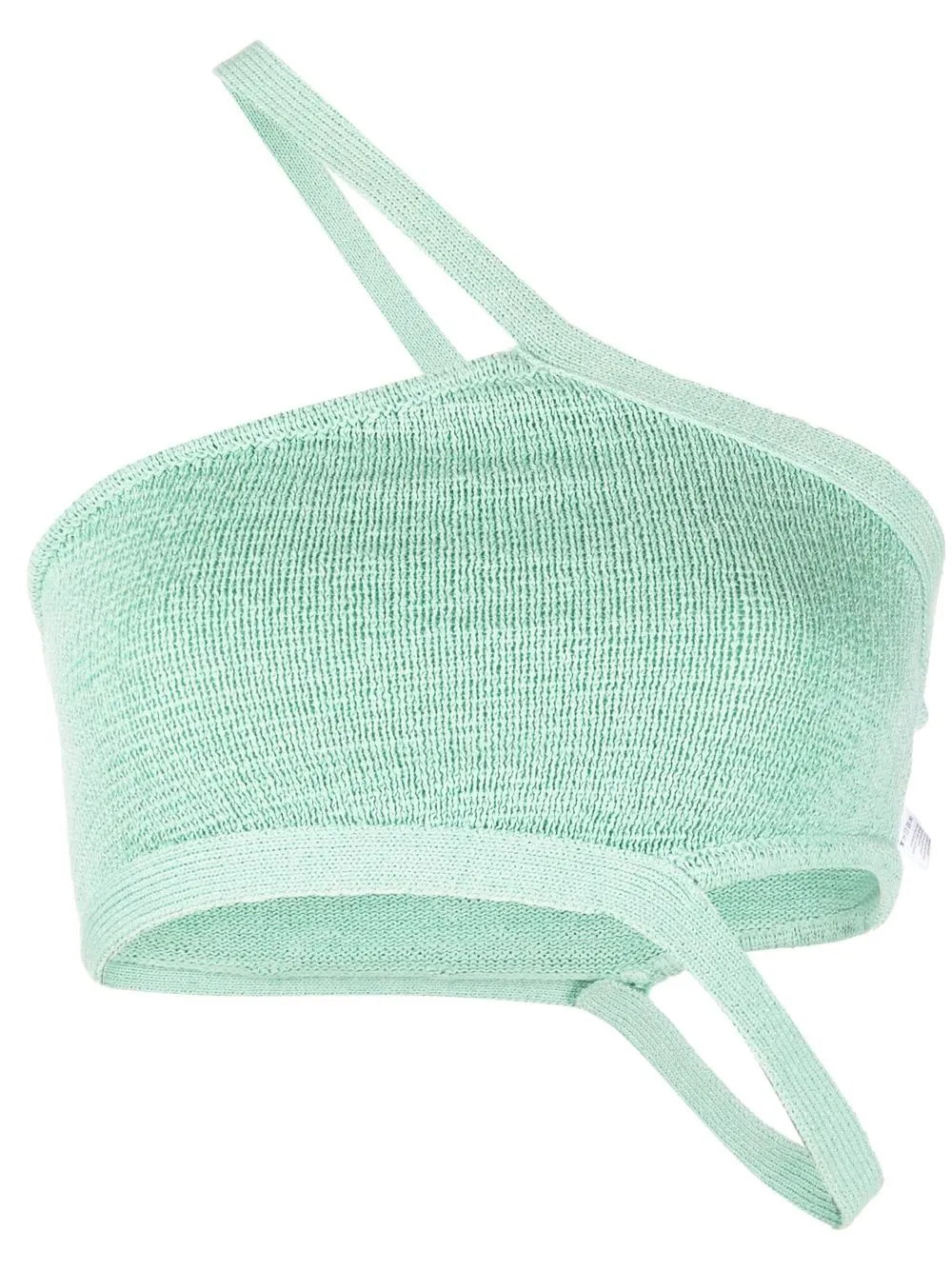 asymmetric knit cropped top