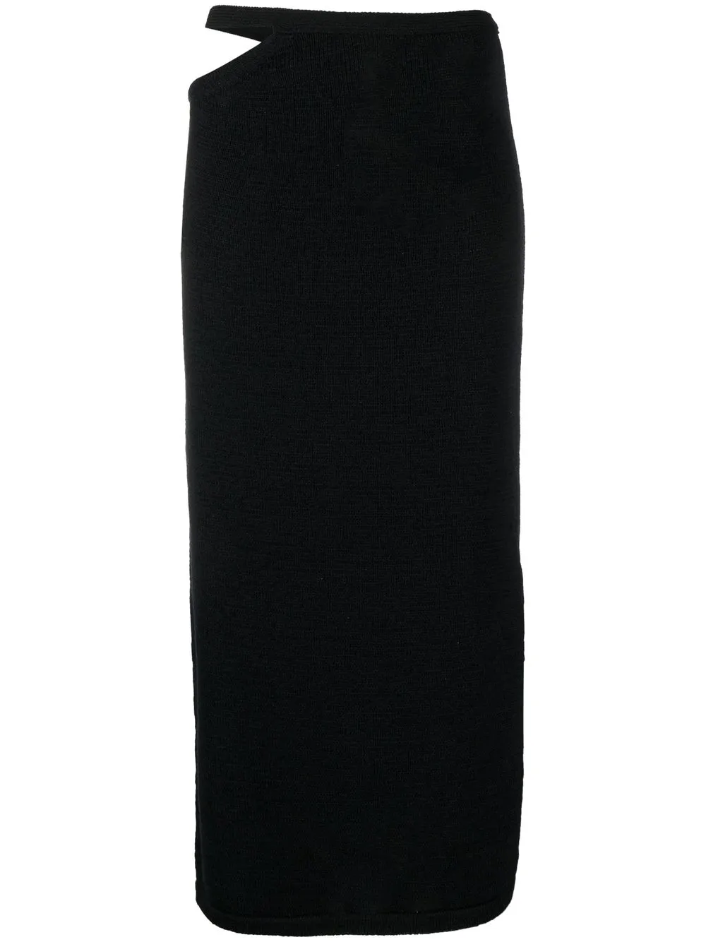 

Cult Gaia asymmetric knit pencil skirt - Black
