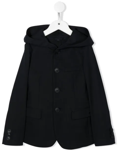 Emporio Armani Kids بليزر بتصميم هودي وصف أزرار