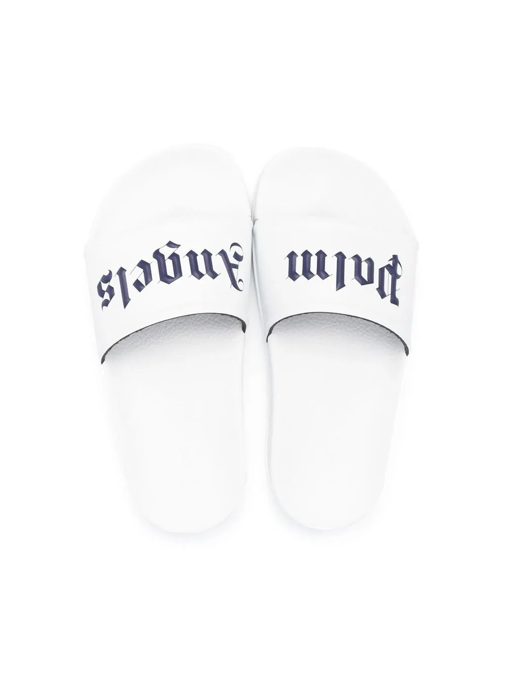  Palm Angels Kids Pantoletten Mit Logo Print   Weiß 