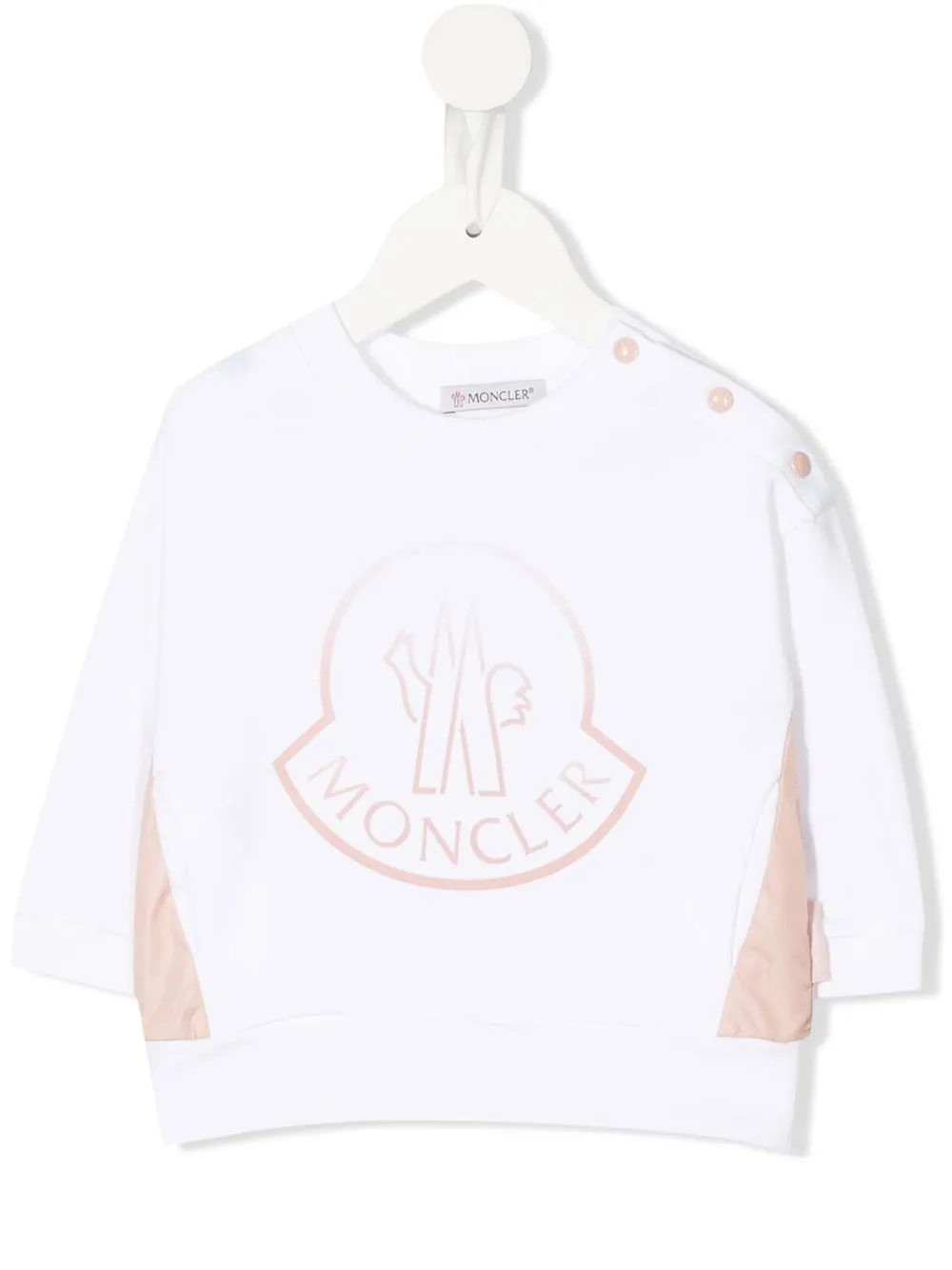 

Moncler Enfant sudadera con logo estampado - Blanco