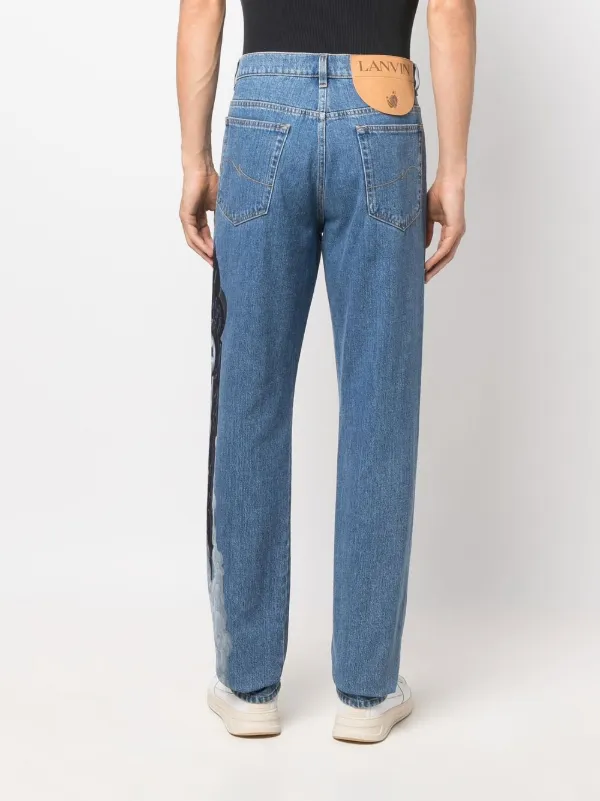 Lanvin mid-rise graphic-print straight 