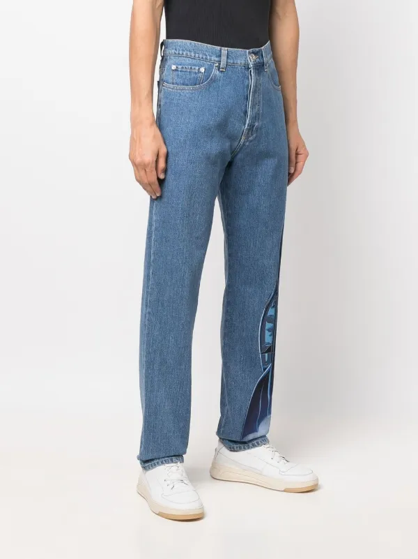 Lanvin mid-rise graphic-print straight 