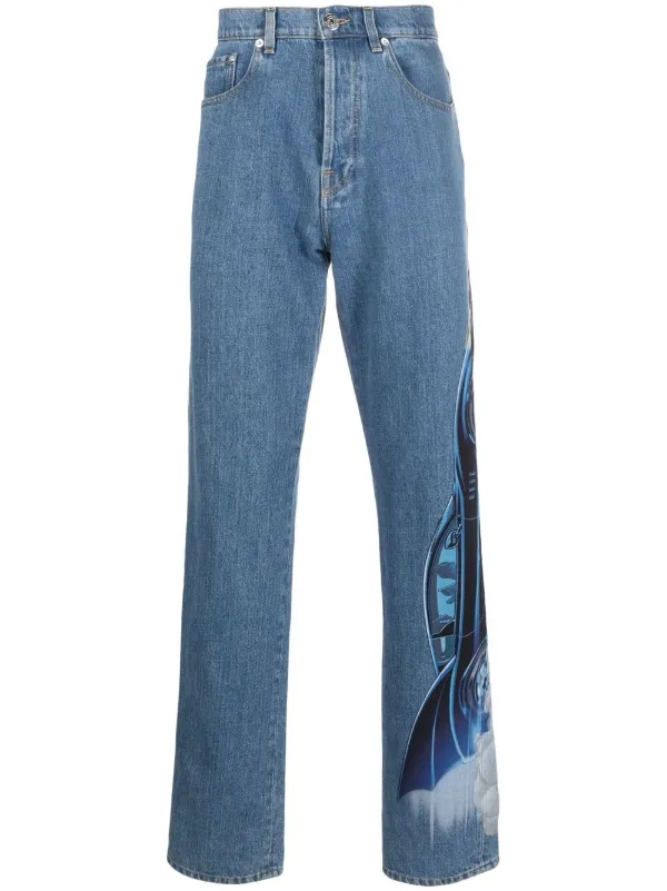 Lanvin mid-rise graphic-print straight 