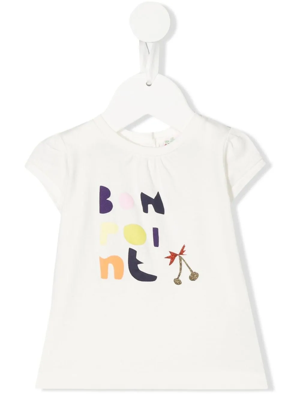 

Bonpoint playera con logo estampado - Blanco