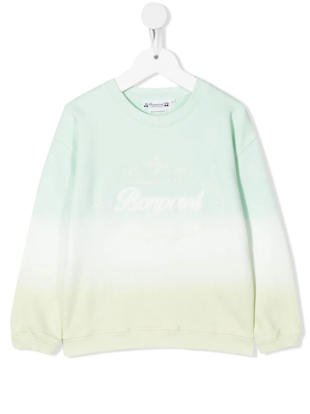 BONPOINT EMBROIDERED-LOGO OMBRÉ-PRINT SWEATSHIRT